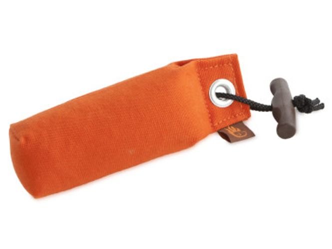 Huvudbild Tygdummy Ca 150 g Orange Plasthandtag Totallängd utan handtag ca 15,5 cm Diameter ca 5 cm
